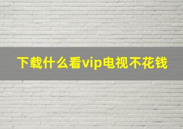 下载什么看vip电视不花钱