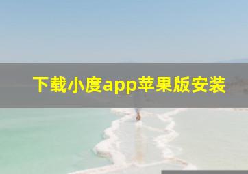 下载小度app苹果版安装