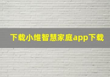 下载小维智慧家庭app下载