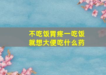 不吃饭胃疼一吃饭就想大便吃什么药