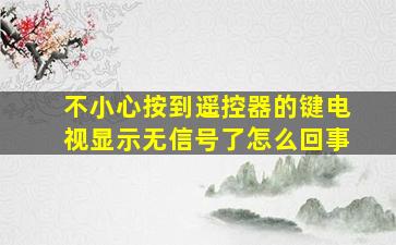 不小心按到遥控器的键电视显示无信号了怎么回事