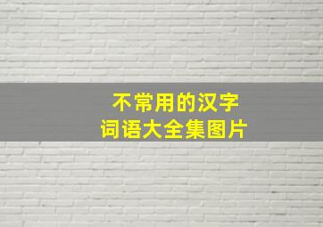 不常用的汉字词语大全集图片