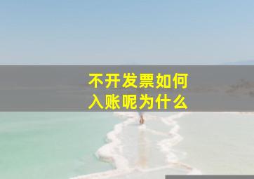 不开发票如何入账呢为什么