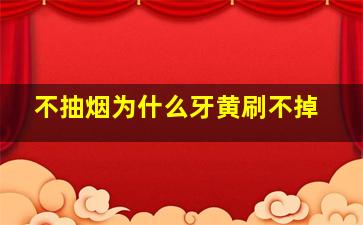 不抽烟为什么牙黄刷不掉