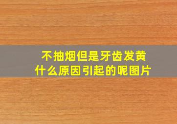 不抽烟但是牙齿发黄什么原因引起的呢图片