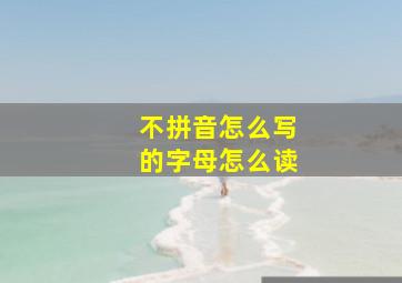 不拼音怎么写的字母怎么读