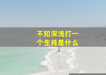 不知深浅打一个生肖是什么