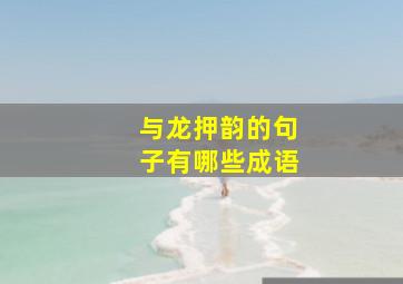 与龙押韵的句子有哪些成语