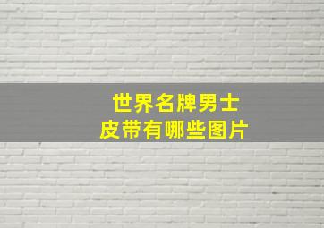 世界名牌男士皮带有哪些图片