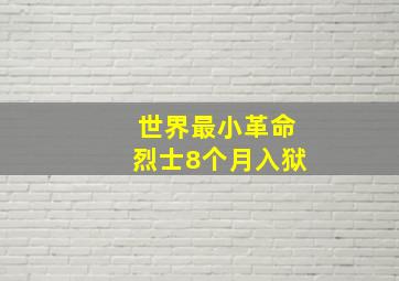 世界最小革命烈士8个月入狱