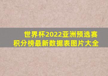 世界杯2022亚洲预选赛积分榜最新数据表图片大全