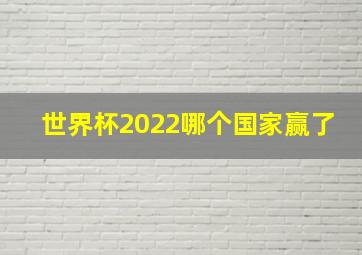 世界杯2022哪个国家赢了