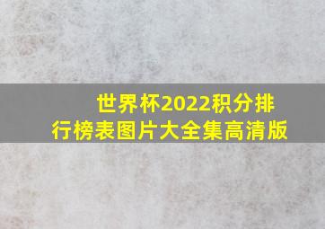 世界杯2022积分排行榜表图片大全集高清版