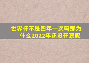 世界杯不是四年一次吗那为什么2022年还没开幕呢