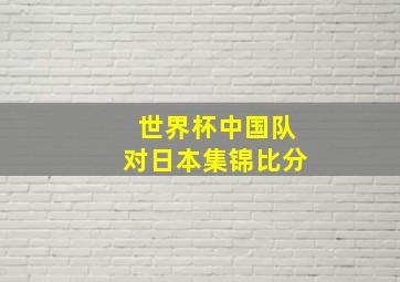 世界杯中国队对日本集锦比分