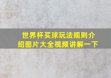 世界杯买球玩法规则介绍图片大全视频讲解一下