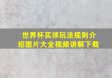 世界杯买球玩法规则介绍图片大全视频讲解下载