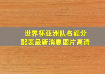 世界杯亚洲队名额分配表最新消息图片高清