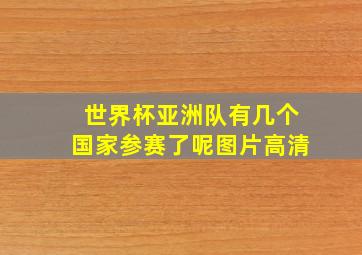 世界杯亚洲队有几个国家参赛了呢图片高清