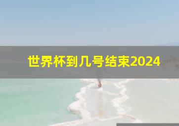 世界杯到几号结束2024