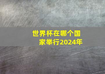 世界杯在哪个国家举行2024年