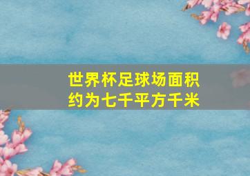 世界杯足球场面积约为七千平方千米