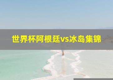 世界杯阿根廷vs冰岛集锦