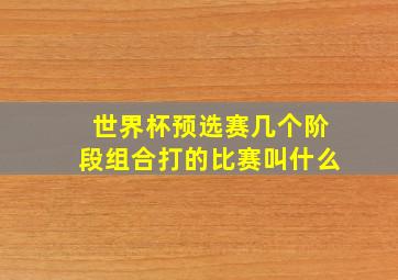 世界杯预选赛几个阶段组合打的比赛叫什么