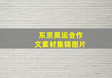 东京奥运会作文素材集锦图片