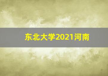 东北大学2021河南