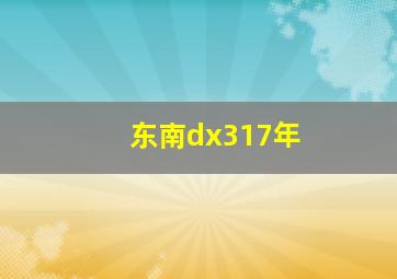 东南dx317年