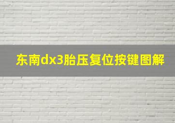 东南dx3胎压复位按键图解