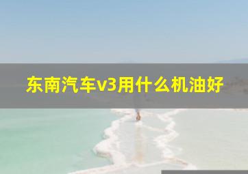 东南汽车v3用什么机油好