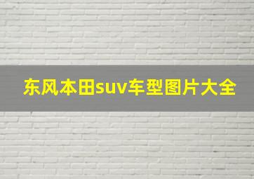 东风本田suv车型图片大全