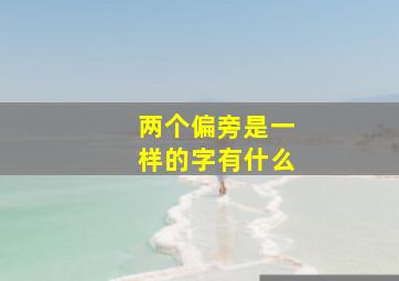 两个偏旁是一样的字有什么