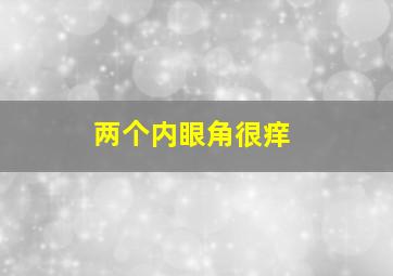 两个内眼角很痒