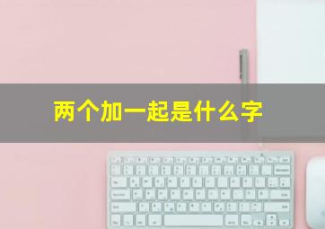 两个加一起是什么字