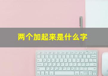 两个加起来是什么字