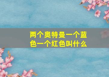 两个奥特曼一个蓝色一个红色叫什么