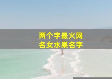 两个字最火网名女水果名字