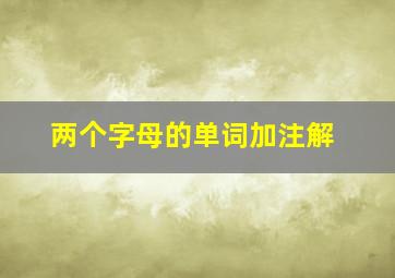 两个字母的单词加注解