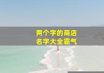 两个字的商店名字大全霸气