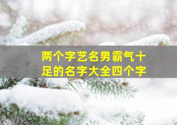 两个字艺名男霸气十足的名字大全四个字