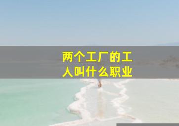 两个工厂的工人叫什么职业