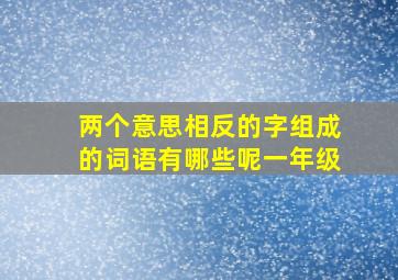 两个意思相反的字组成的词语有哪些呢一年级