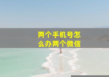 两个手机号怎么办两个微信