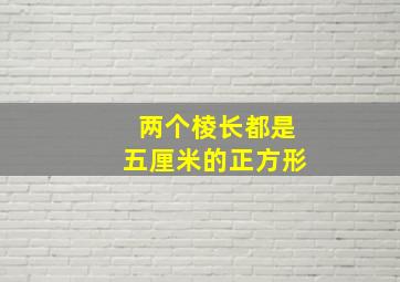 两个棱长都是五厘米的正方形