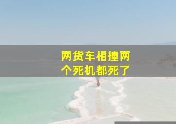 两货车相撞两个死机都死了