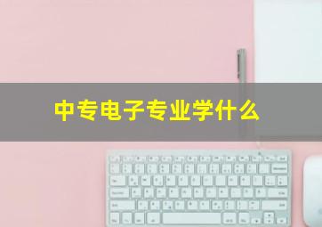 中专电子专业学什么