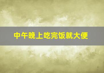 中午晚上吃完饭就大便